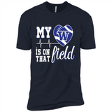 Washington Huskies Football My Heart is on that Field - Premium Short Sleeve T-Shirt