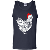 Chicken Christmas T Shirt Merry Chickmas Santa Claus Gifts - Tank Top