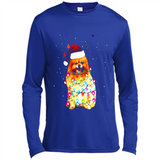 Pomeranian Santa Lights Christmas Dog Xmas Sweatshirt - Canvas Long Sleeve T-Shirt