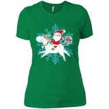 Unicorn And Santa Christmas 1 - Ladies' Boyfriend T-Shirt