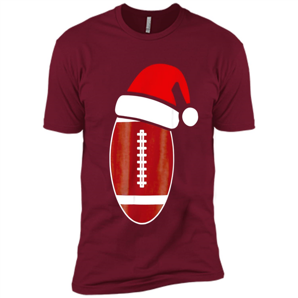 Christmas Football Shirt - Football Santa Hat Christmas