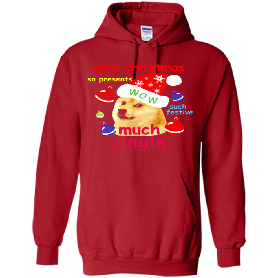 Christmas Doge Meme Shirts Funny Santa Shiba Inu Dog - Hoodie