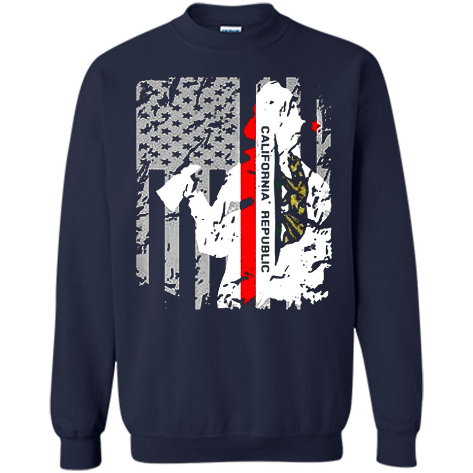 Paradise California Firefighter Thin Red Line Funds Youth T-Shirt PINGPONG - Sweatshirt