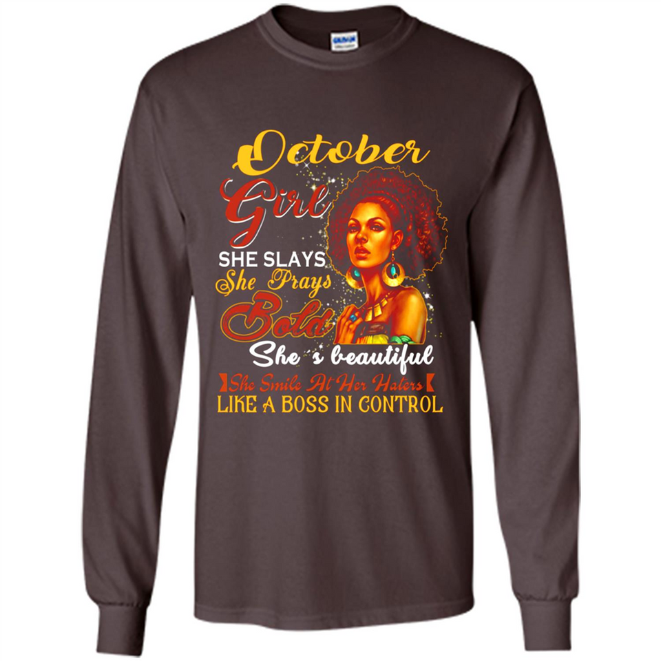 October Girl She Slays She Prays Beautiful Birthday PINGPONG