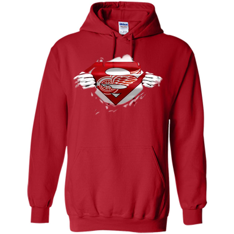 Detroit Red Wings And Superman Fans - Hoodie