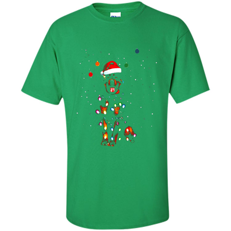 Rottweiler Santa Lights Christmas Dog Xmas Sweatshirt - Shirt