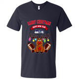 Seattle Seahawks NFL Reindeer Funny Merry Christmas And Happy New Year