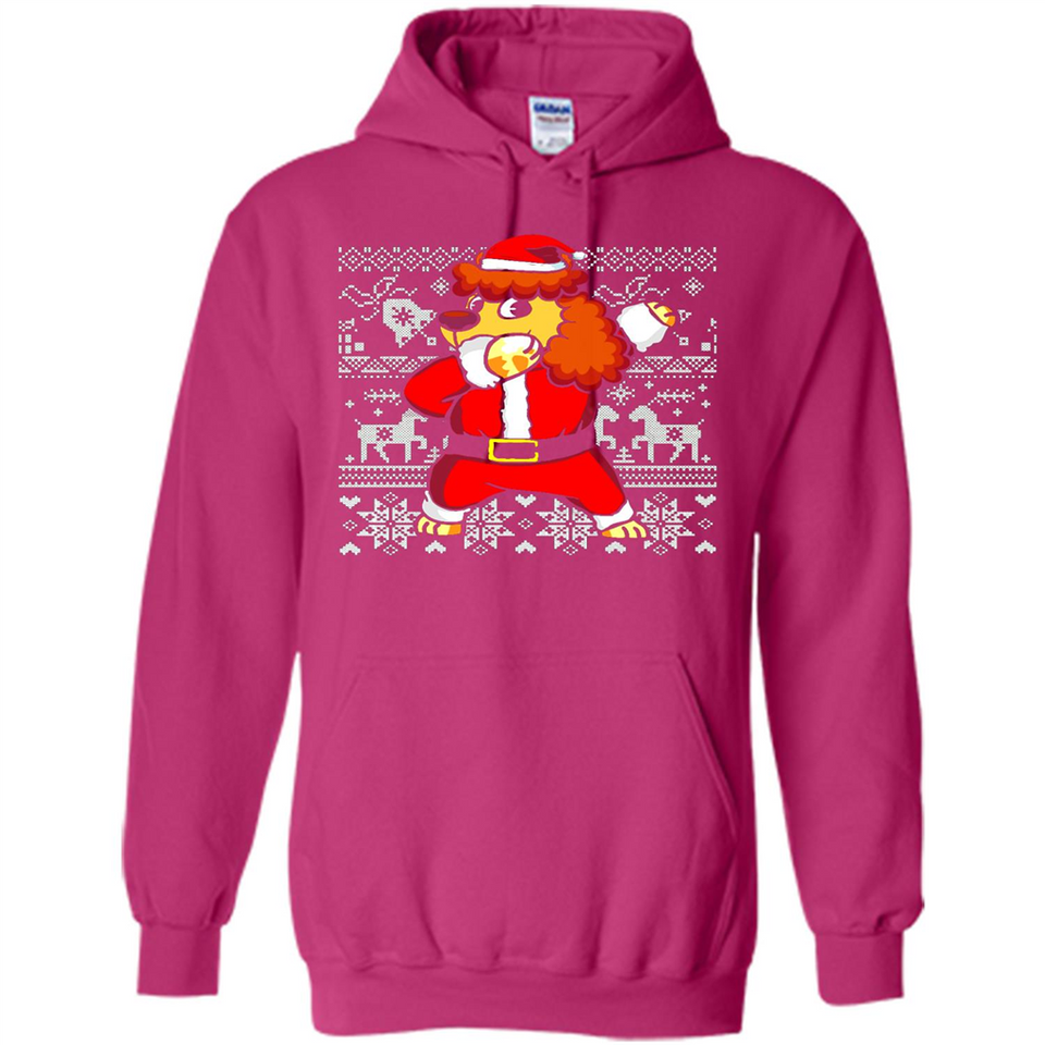 Dabbing Poodle Santa Christmas Holiday Sweatshirt - Hoodie