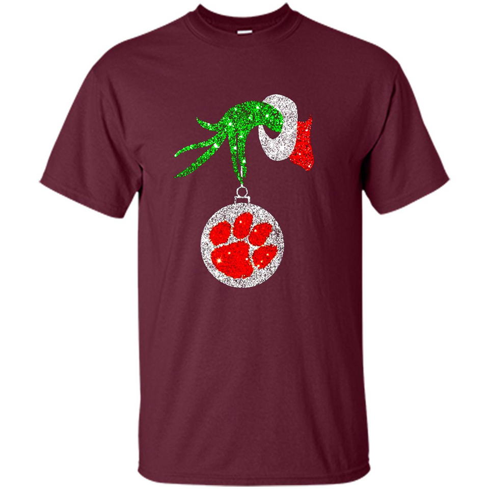 Amazing tee Clemson Tigers Glitter Grinch Monogram Ornament Christmas Gift - Sao chép - Shirt