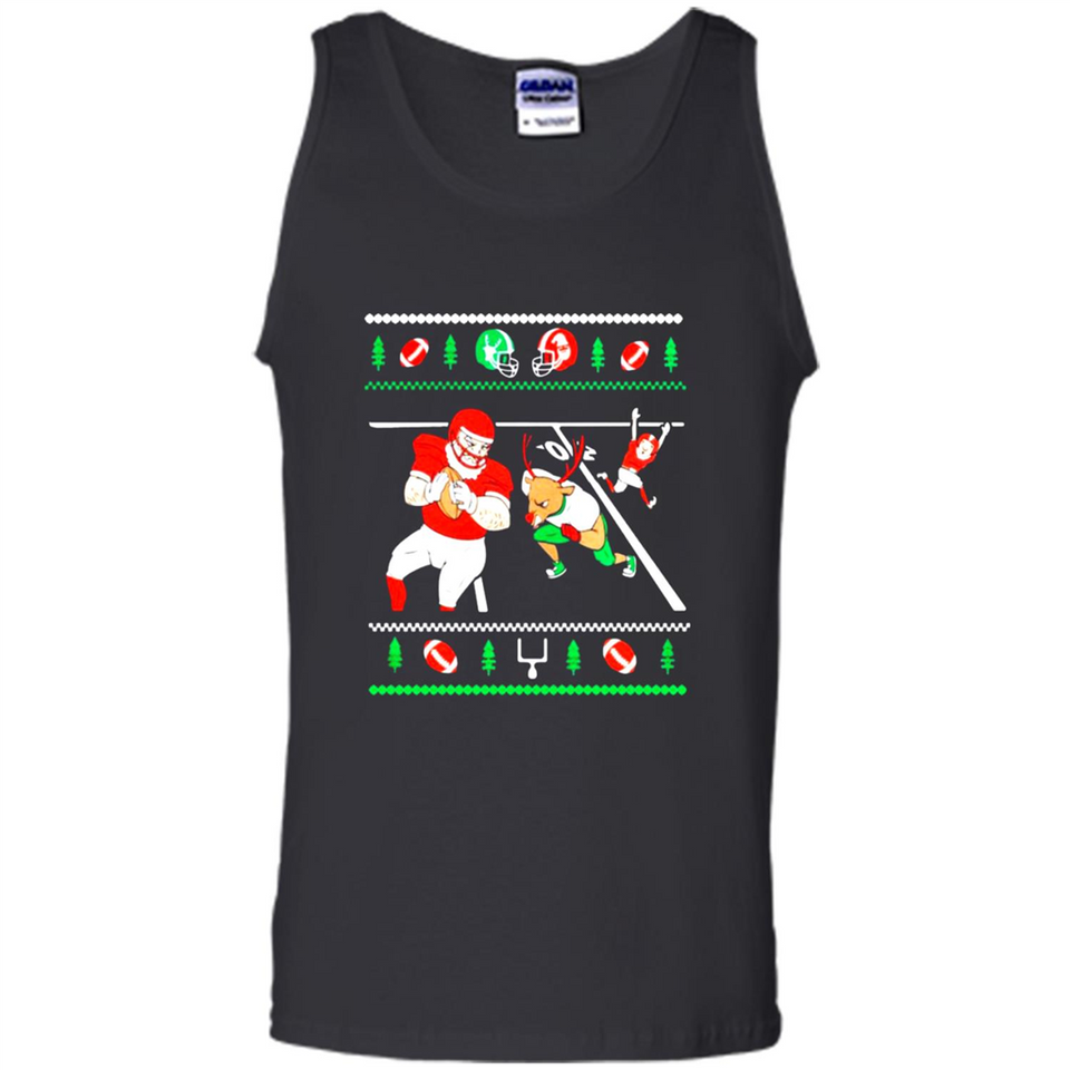 Santa vs Deer Football Ugly Christmas PINGPONG