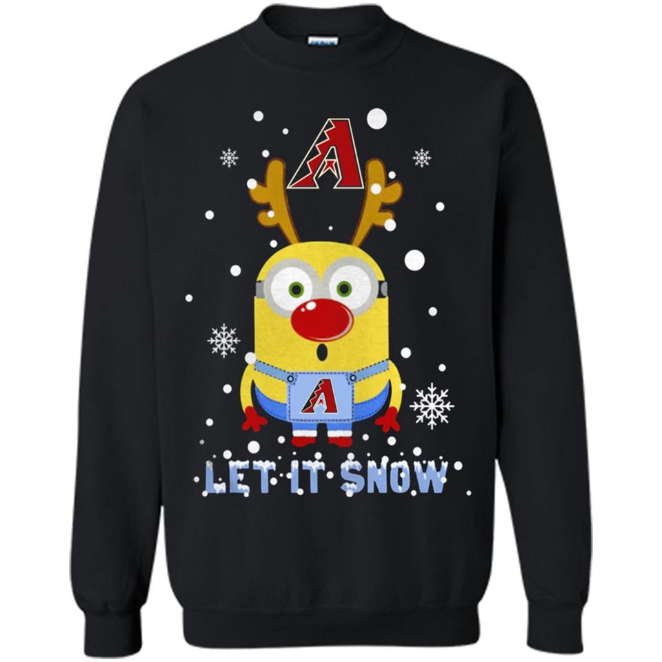 Minion Arizona Diamondbacks Ugly Christmas Sweater Let it Snow - Sweatshirt