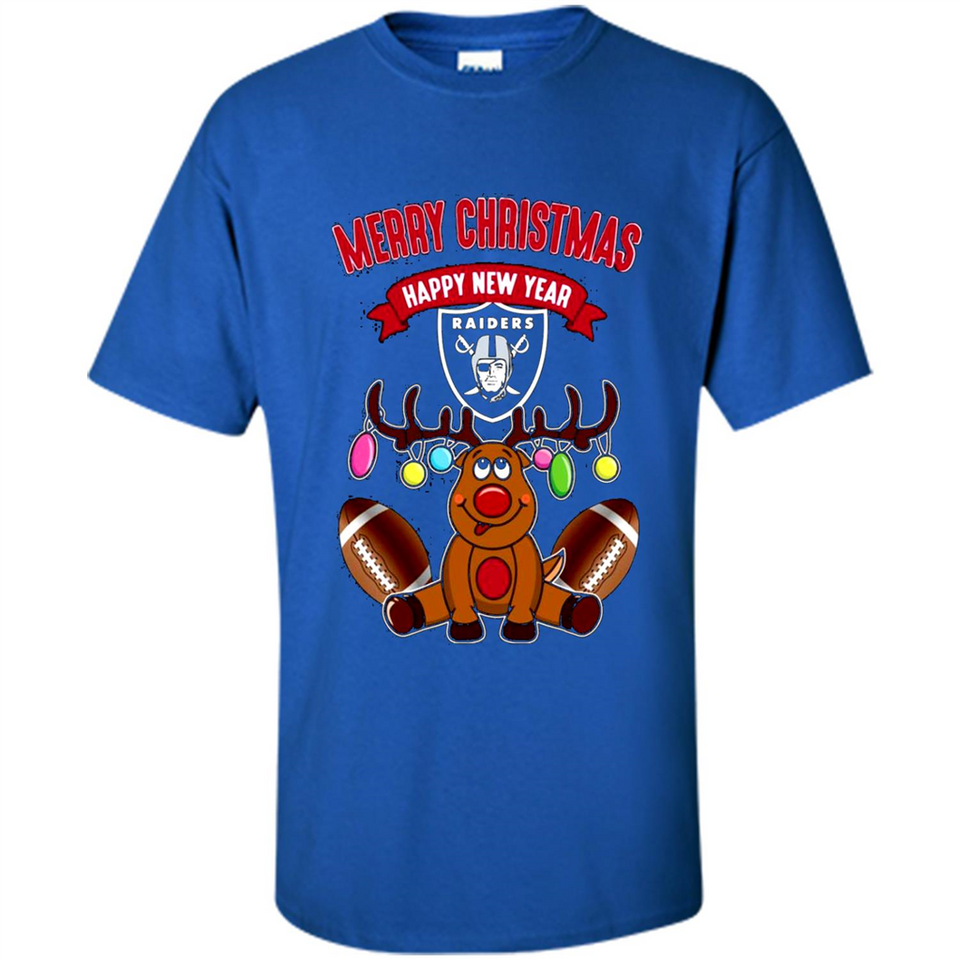Oakland Raiders NFL Reindeer Funny Merry Christmas And Happy New Year