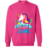 Unicorns are born in June Birthday Rainbow Gift Ladies Custom