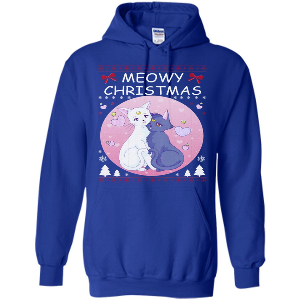 Sailor Moon Yin Yang Cat Love Ugly Christmas Sweater - Hoodie