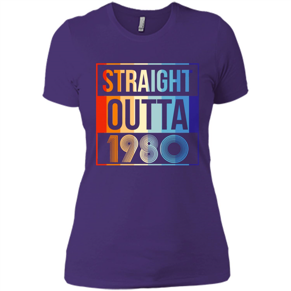 Retro Straight Outta 1980 38 Years Old - Ladies' Boyfriend T-Shirt