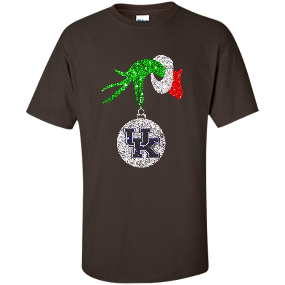 Amazing shirt Kentucky Wildcats Glitter Grinch Monogram Ornament Christmas Gift - Shirt