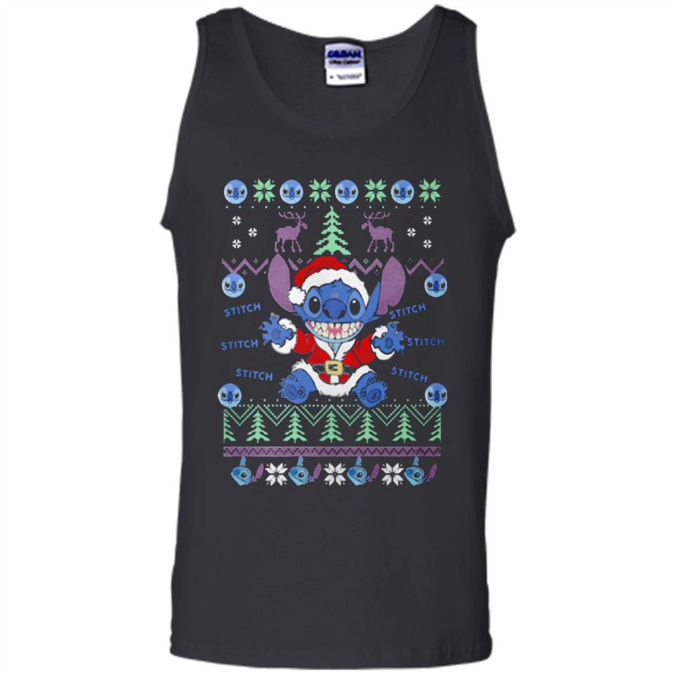Stitch ugly christmas sweater - Tank Top
