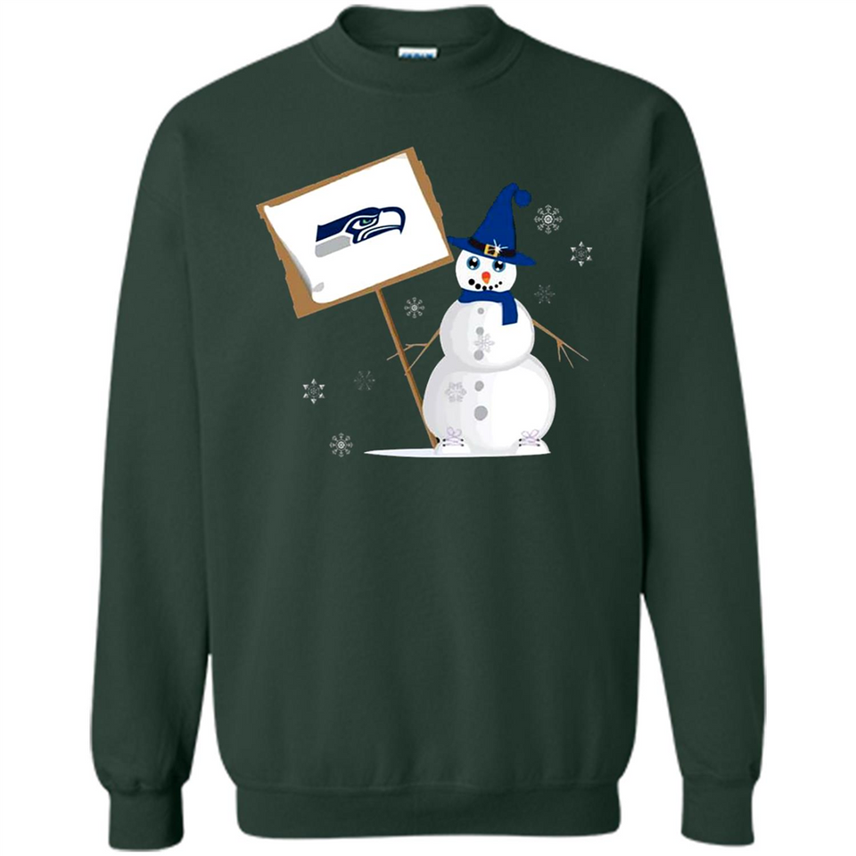 Seattle Seahawks Snowman Funny