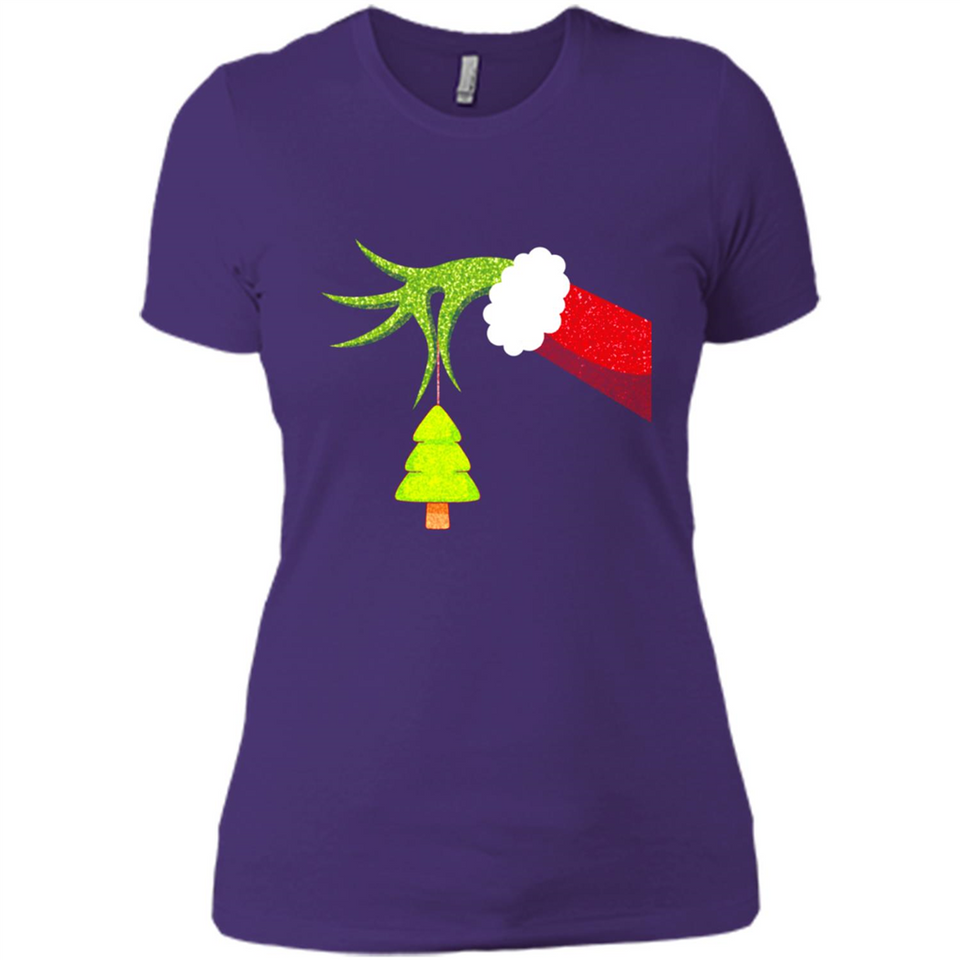 Funny Grinch Hand Holding Christmas Tree Ornament Christmas PING PONG