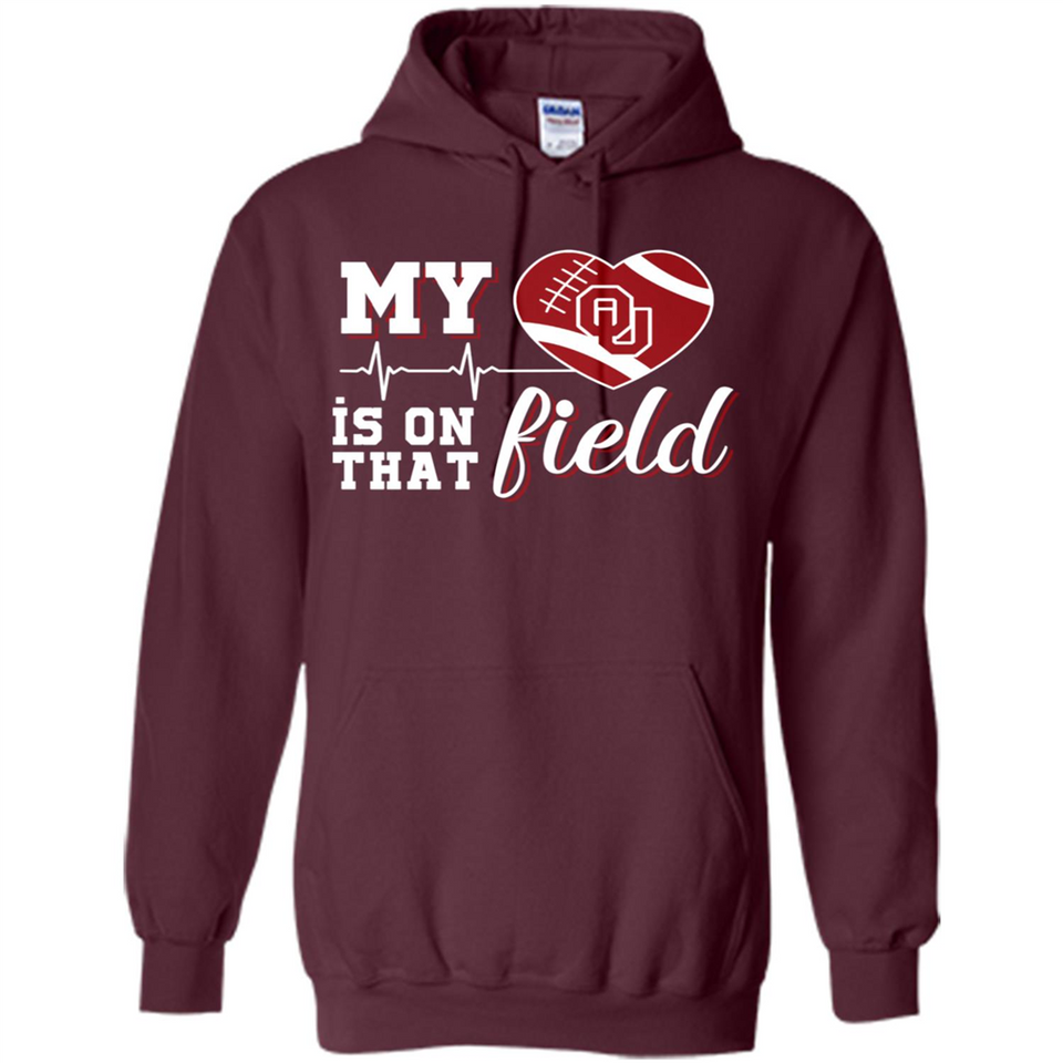 Oklahoma Sooners Football My Heart is on that Field - Hoodie