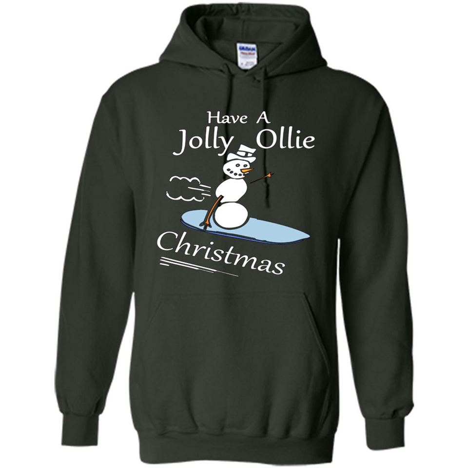 Snowman Snowboarder Tshirt Have Jolly Ollie Christmas