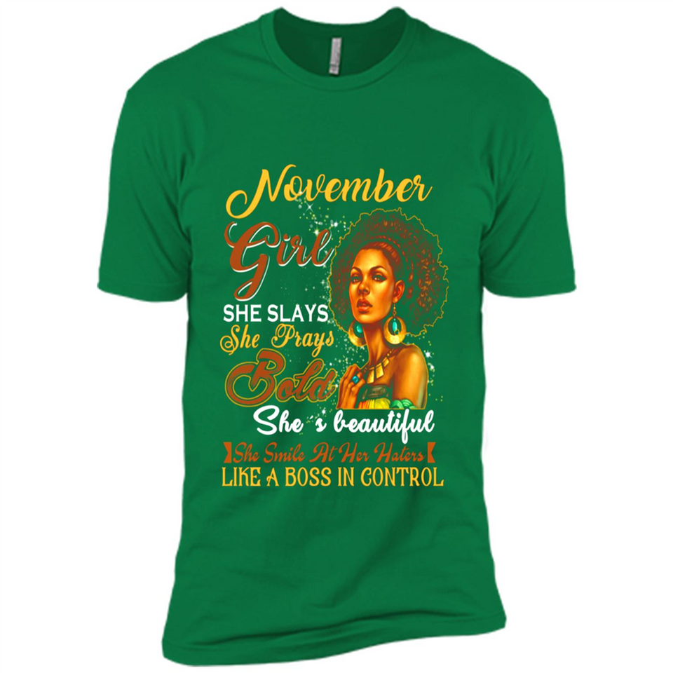 November Girl She Slays She Prays Beautiful Birthday PINGPONG