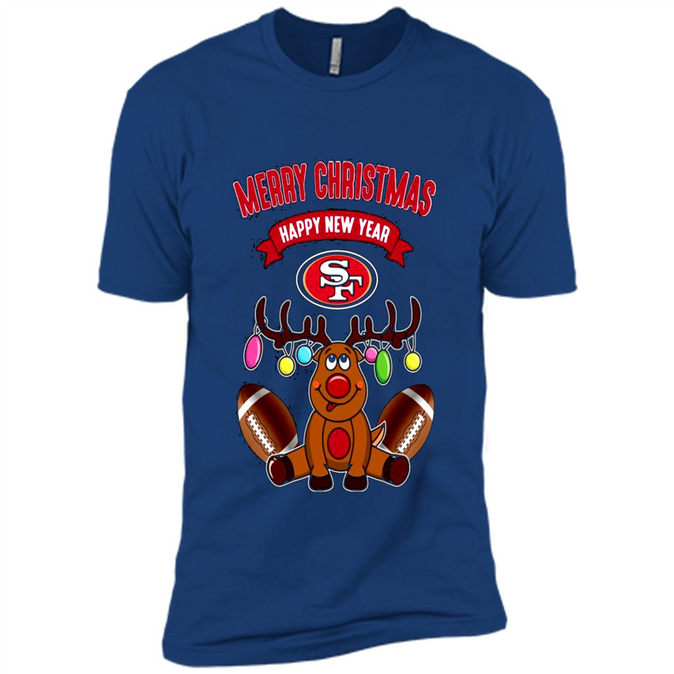 San Francisco 49ers NFL Reindeer Funny Merry Christmas And Happy New Year