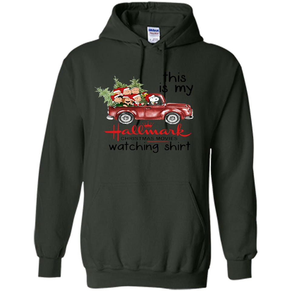 Snoopy This Is My Hallmark Christmas Movies Watching T-Shirt - Hoodie