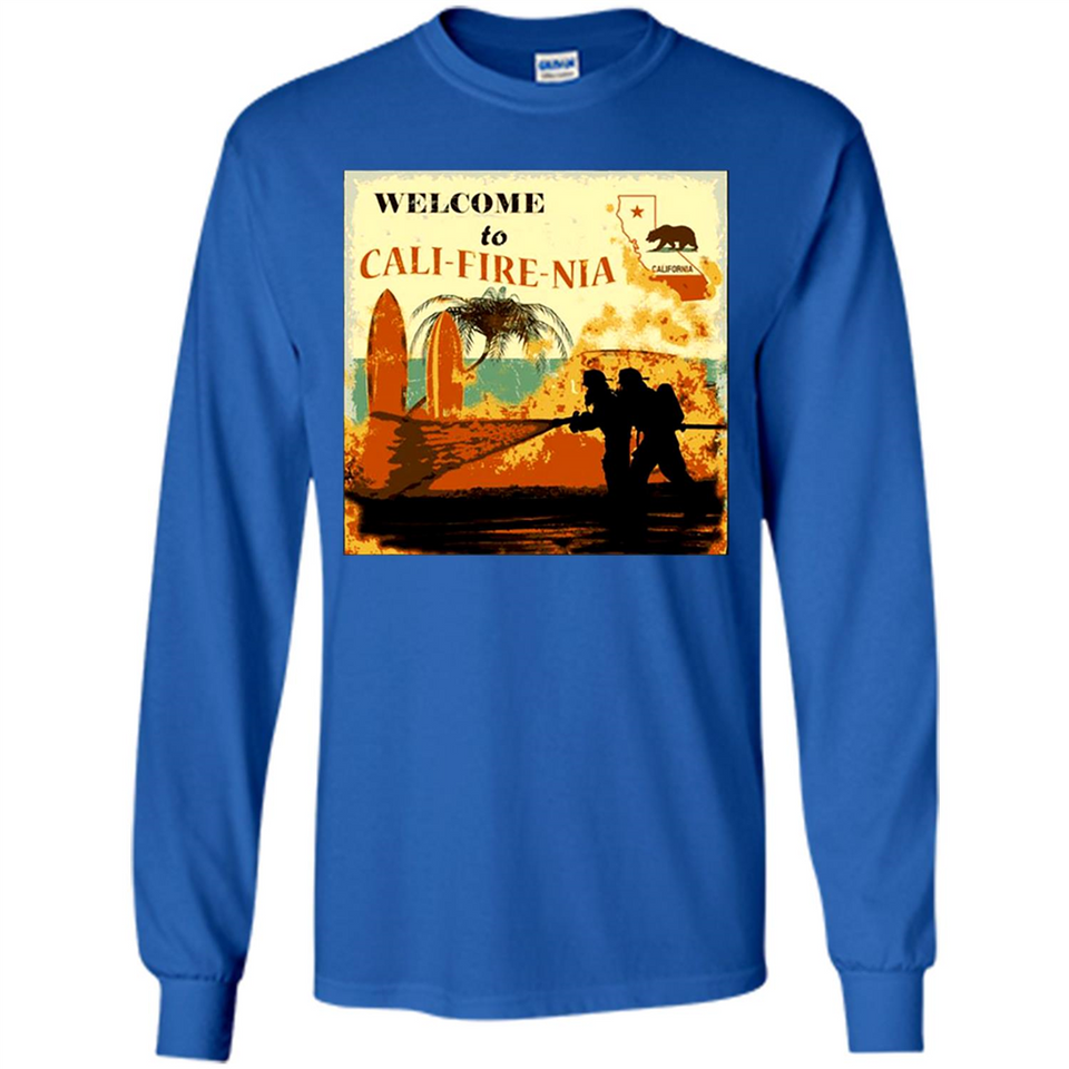 Paradise California Camp Fire Youth T-Shirt PINGPONG - Long Sleeve T-Shirt