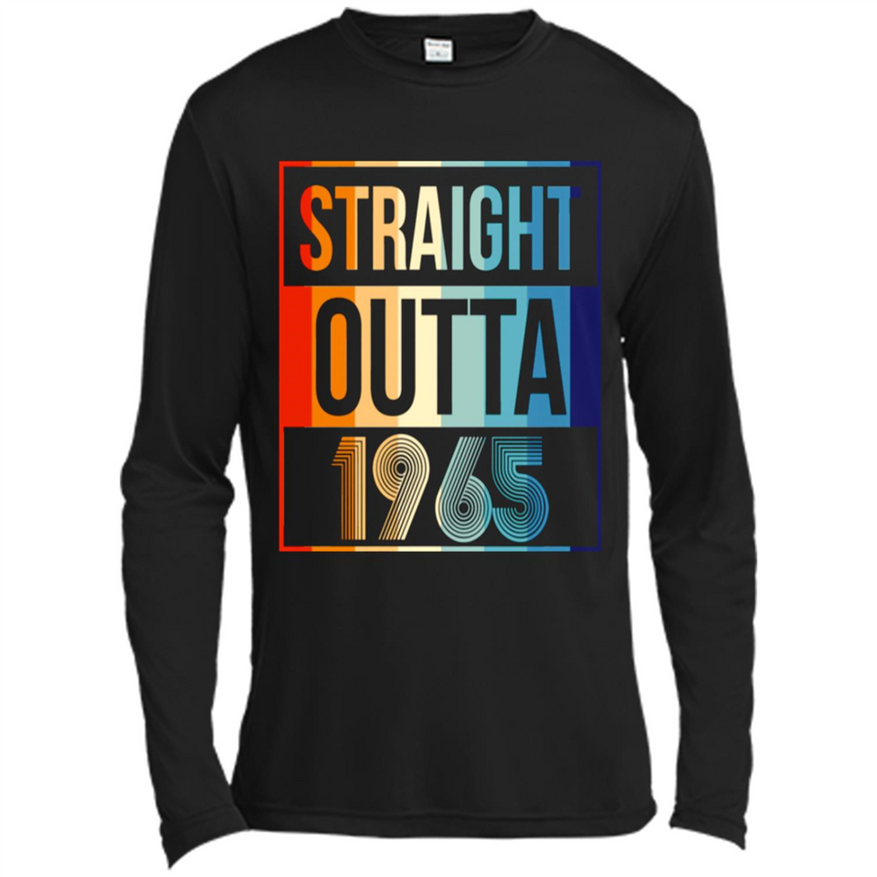 Retro Straight Outta 1965 53 Years Old - Canvas Long Sleeve T-Shirt