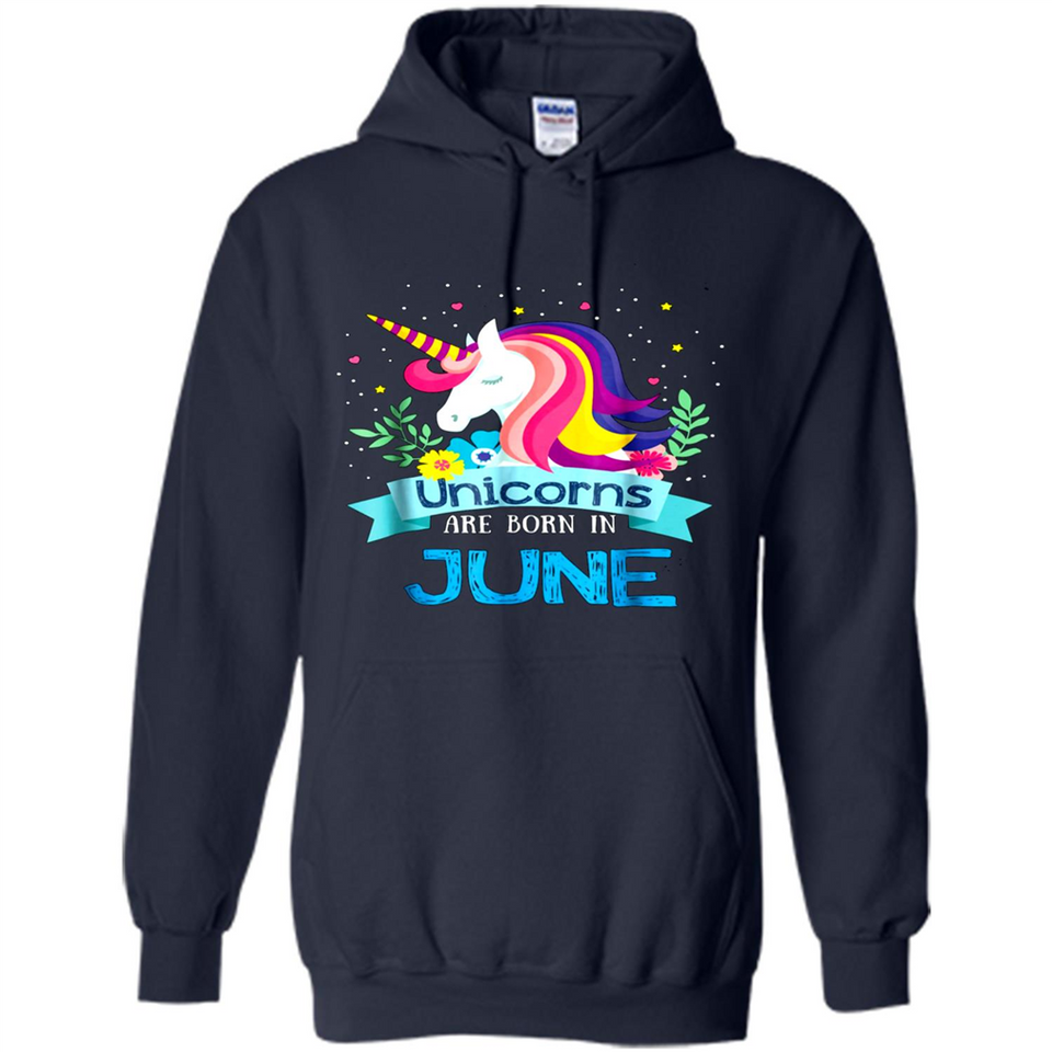 Unicorns are born in June Birthday Rainbow Gift Ladies Custom