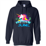 Unicorns are born in June Birthday Rainbow Gift Ladies Custom