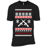 Rifle I Want Rifle Guns For Christmas ugly - Premium Short Sleeve T-Shirt