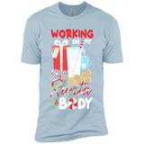 Working On My Santa Body Funny Christmas Gift Sleeve Xmas - Premium Short Sleeve T-Shirt