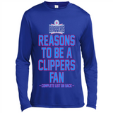 Reasons to be a LA Clippers Fan Complete List on Back - Canvas Long Sleeve T-Shirt