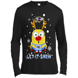 Minion Baltimore Ravens Ugly Christmas Sweater Let it Snow - Canvas Long Sleeve T-Shirt