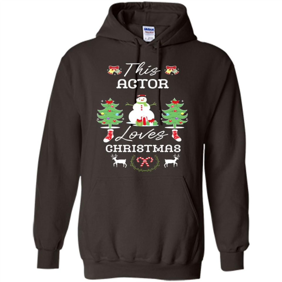 This Actor Loves Christmas Tree Shirt with Snowman