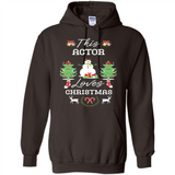 This Actor Loves Christmas Tree Shirt with Snowman