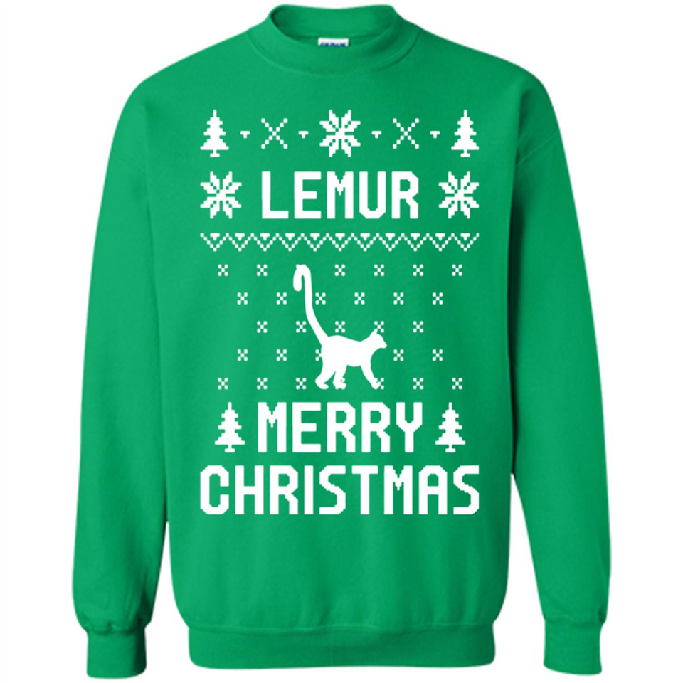 Vintage Tee For Women Men Graphic Shirts Lemur Ugly Christmas Sweater - Sweatshirt