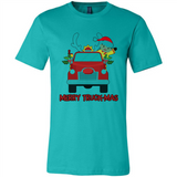 Merry Truck-Mas Christmas Fire Truck Cute Reindeer Sporty - Canvas Unisex T-Shirt