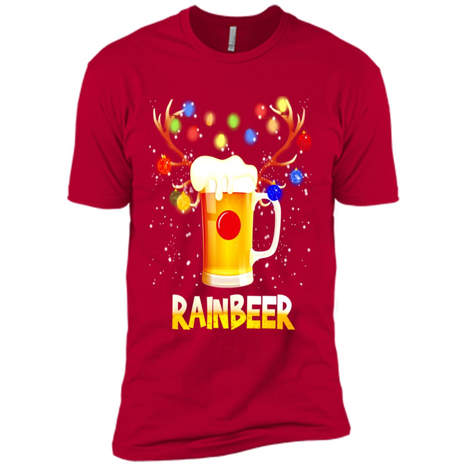 Rainbeer Christmas Reindeer Beer Drinking