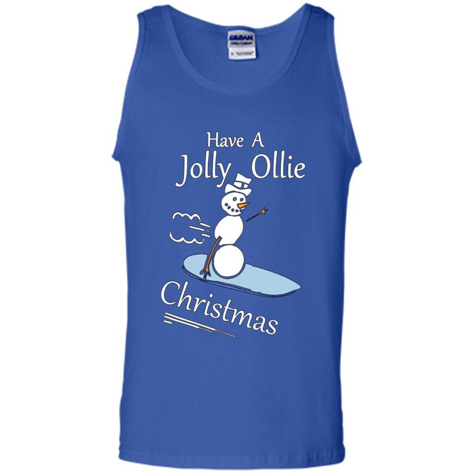 Snowman Snowboarder Tshirt Have Jolly Ollie Christmas