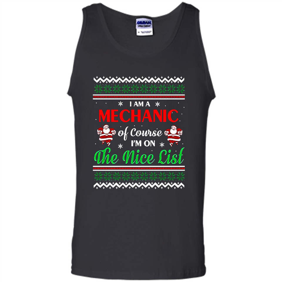 Funny Ugly Christmas T-Shirt Gift for Mechanic - Tank Top