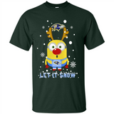 Minion Baltimore Ravens Ugly Christmas Sweater Let it Snow - Shirt