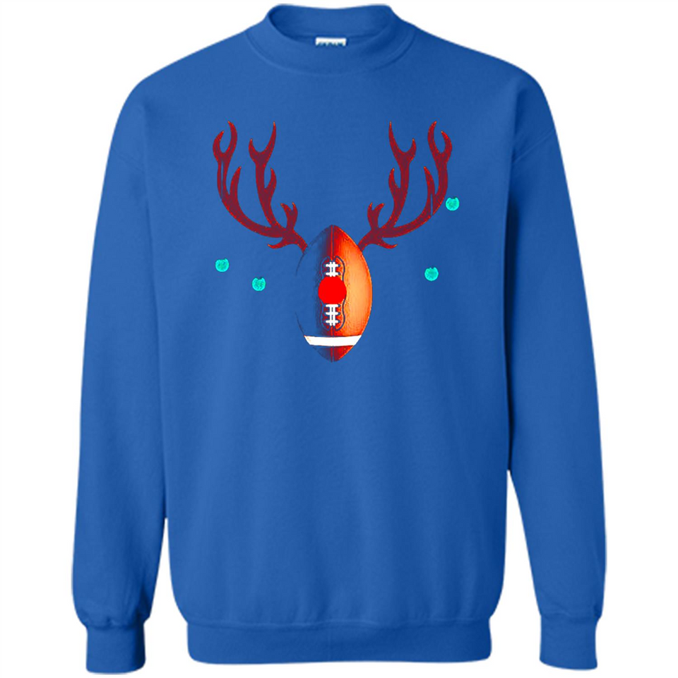 Football Christmas Shirt Reindeer Christmas Football Funny - Sweatshirt
