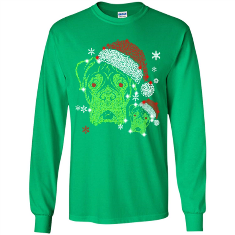 Boxer Dog diamond Christmas - Long Sleeve T-Shirt