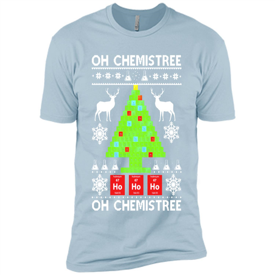Oh Chemistree, Oh Chemistree Christmas Ugly Sweater - Premium Short Sleeve T-Shirt