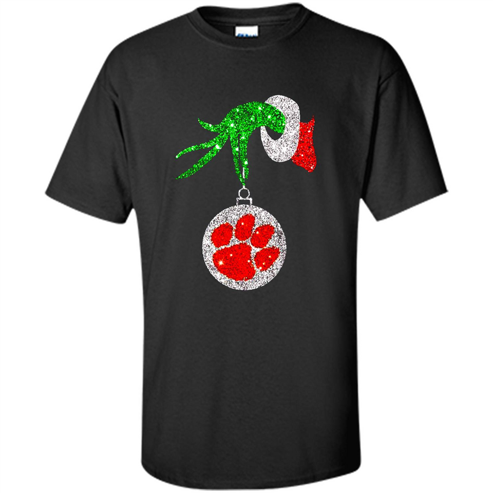 Amazing tee Clemson Tigers Glitter Grinch Monogram Ornament Christmas Gift - Shirt
