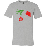 Funny Grinch Hand holding Firefighter ornament Christmas Sporty T-Shirt - Canvas Unisex T-Shirt