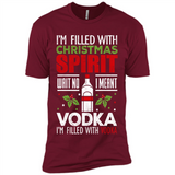 Christmas Gift Shirt Christmas Spirit Vodka Santa - Premium Short Sleeve T-Shirt